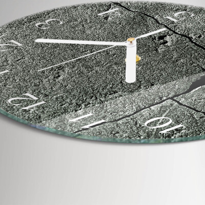 Glas wanduhr Naturstein