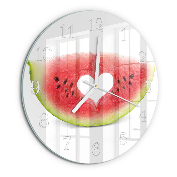 Glas wanduhr Wassermelone