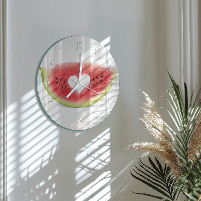 Glas wanduhr Wassermelone