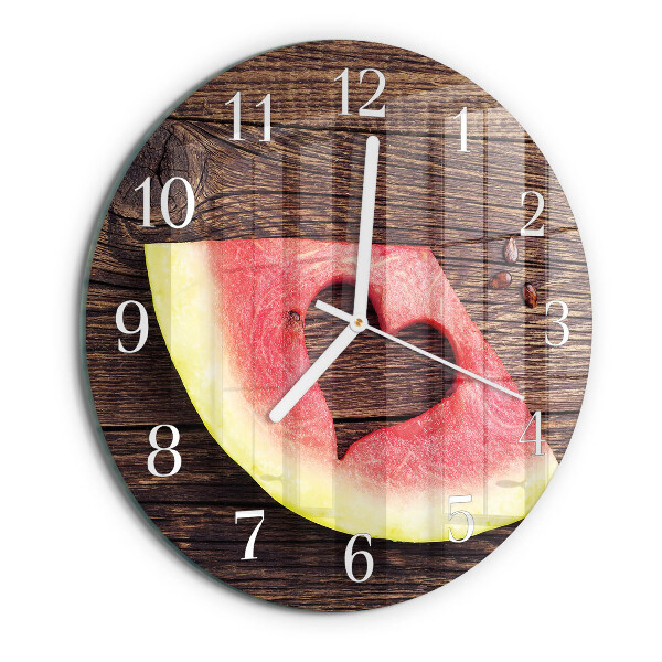 Glas wanduhr Wassermelone