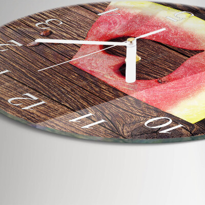 Glas wanduhr Wassermelone
