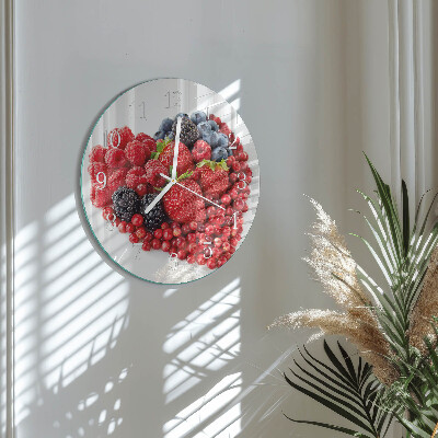 Glas wanduhr Obst