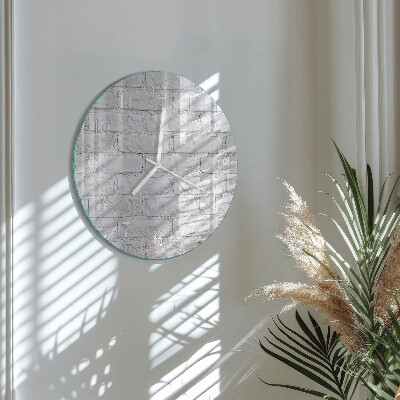 Glas wanduhr Ziegel