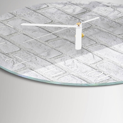 Glas wanduhr Ziegel