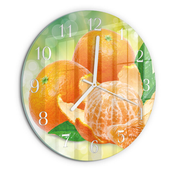 Glas wanduhr Orangen