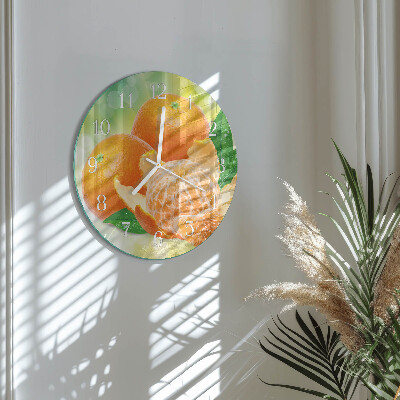 Glas wanduhr Orangen