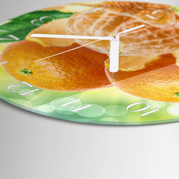 Glas wanduhr Orangen