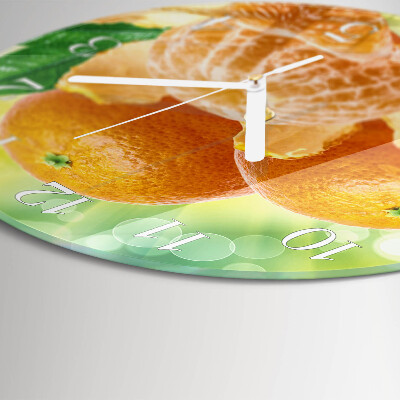 Glas wanduhr Orangen