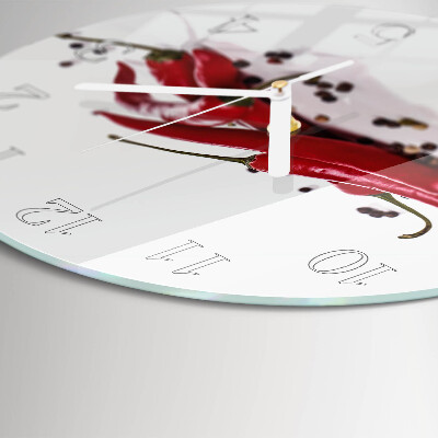 Glas wanduhr Chilischoten