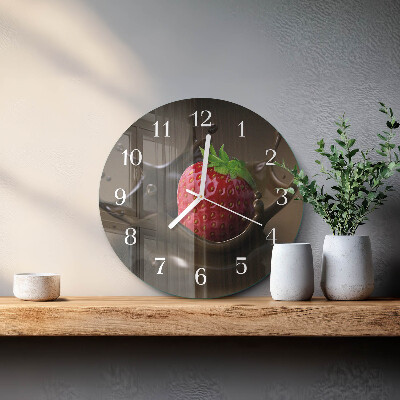 Glas wanduhr Schokolade