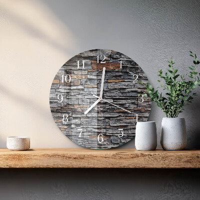 Glas wanduhr Klinker