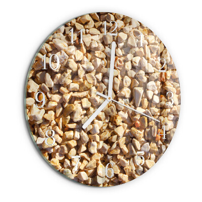 Glas wanduhr Kies