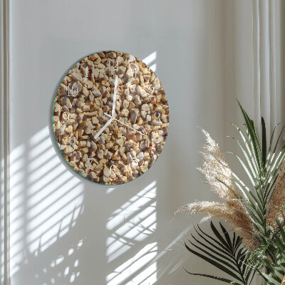 Glas wanduhr Kies