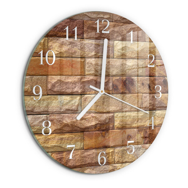 Glas wanduhr Ziegel