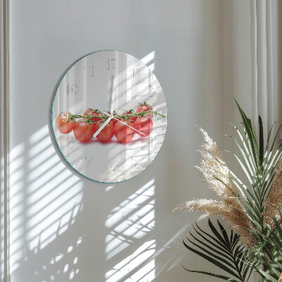 Glas wanduhr Tomaten