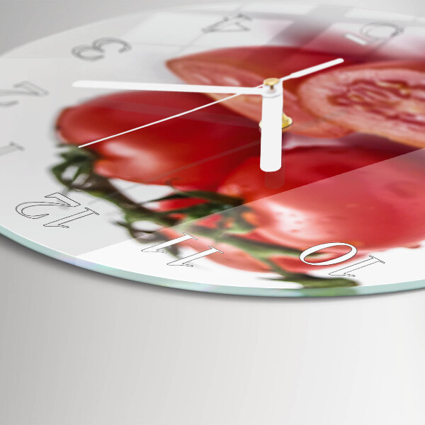 Glas wanduhr Tomaten