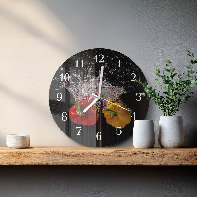 Glas wanduhr Pfeffer