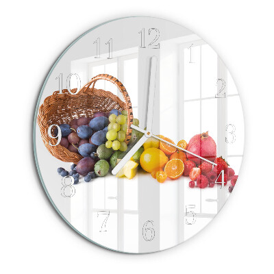 Glas wanduhr Obst