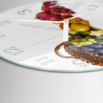 Glas wanduhr Obst