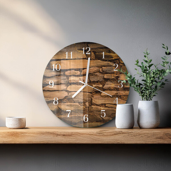 Glas wanduhr Steine