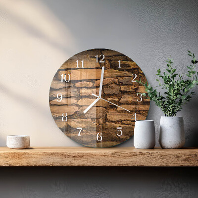 Glas wanduhr Steine