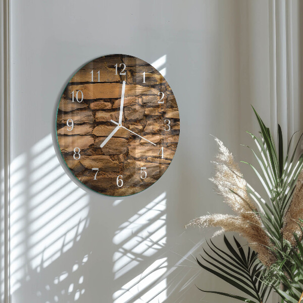 Glas wanduhr Steine