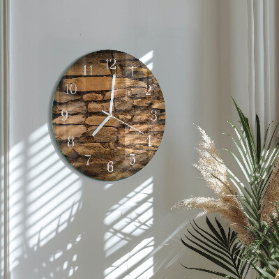 Glas wanduhr Steine