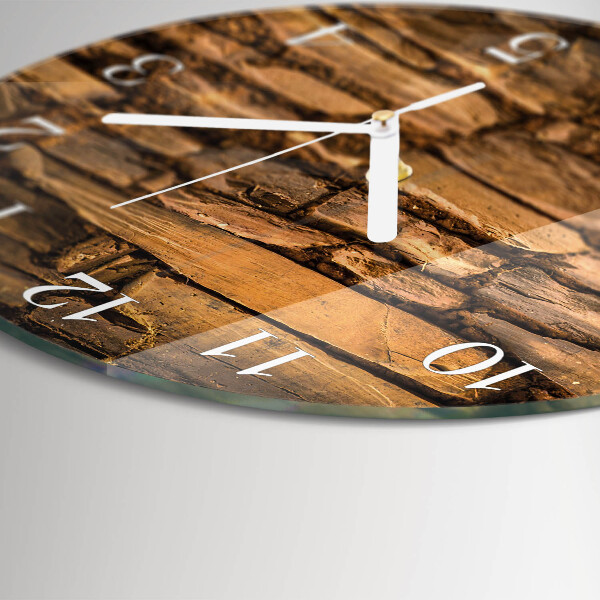 Glas wanduhr Steine