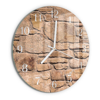 Glas wanduhr Steine