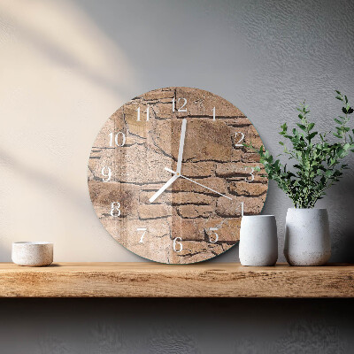 Glas wanduhr Steine