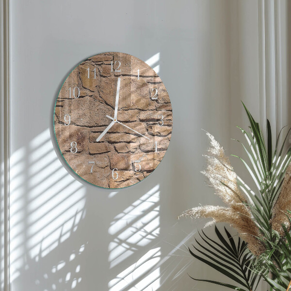 Glas wanduhr Steine