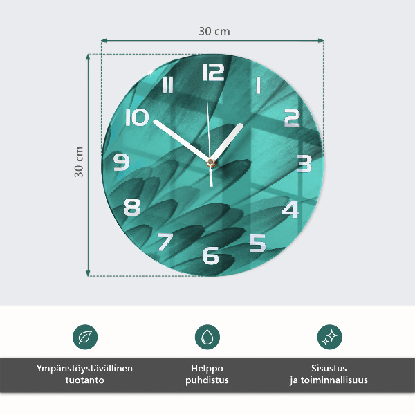 Glas wanduhr Eis