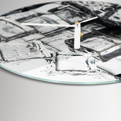 Glas wanduhr Eis