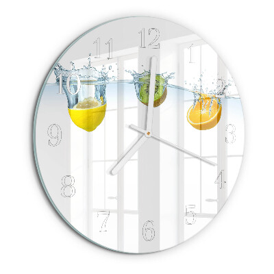 Glas wanduhr Kiwi