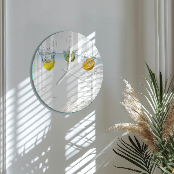 Glas wanduhr Kiwi