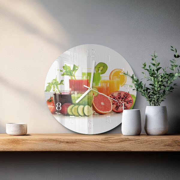 Glas wanduhr Säfte