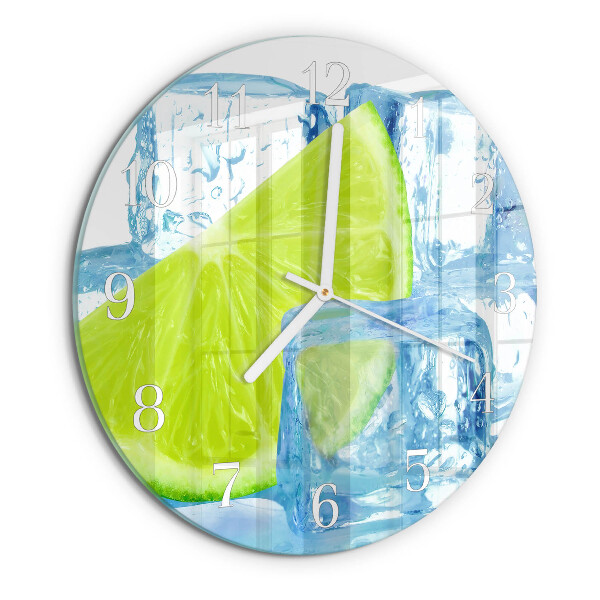 Glas wanduhr Limetteneis