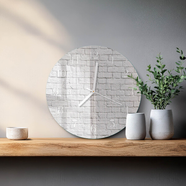 Glas wanduhr Ziegel