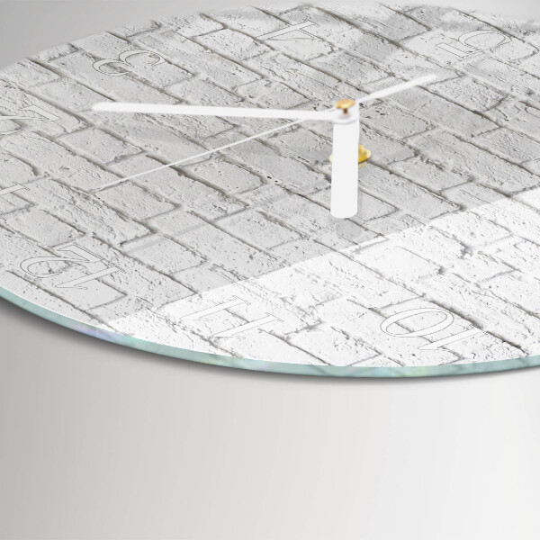 Glas wanduhr Ziegel