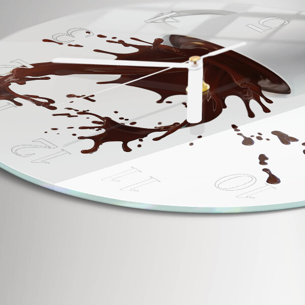 Glas wanduhr Kaffee