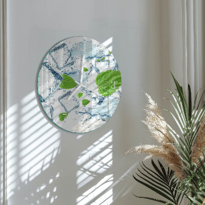 Glas wanduhr Eisminze