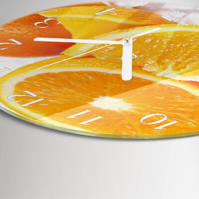 Glas wanduhr Orangen