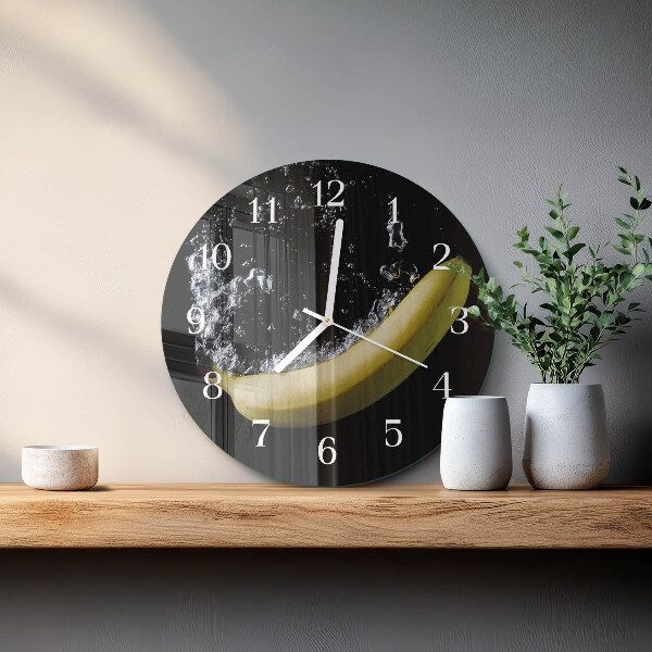 Glas wanduhr Banane