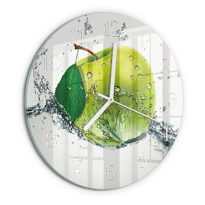 Glas wanduhr Apfel