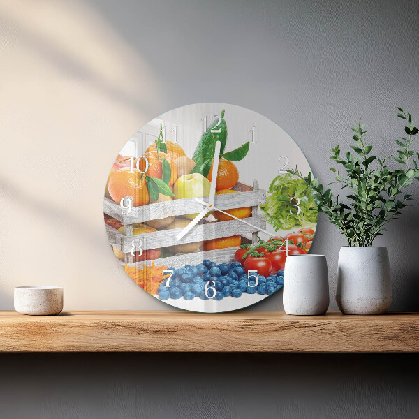 Glas wanduhr Gemüse