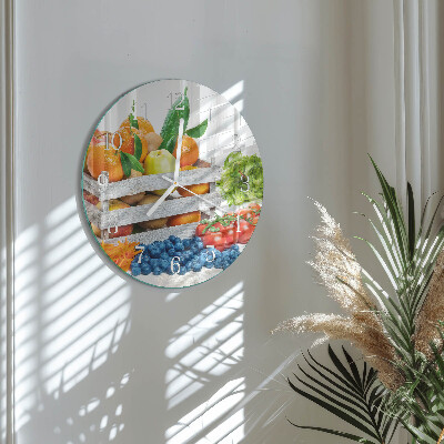 Glas wanduhr Gemüse