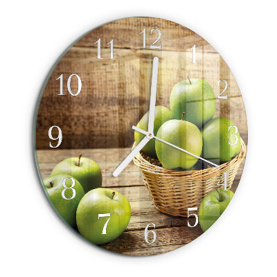 Glas wanduhr Apfel