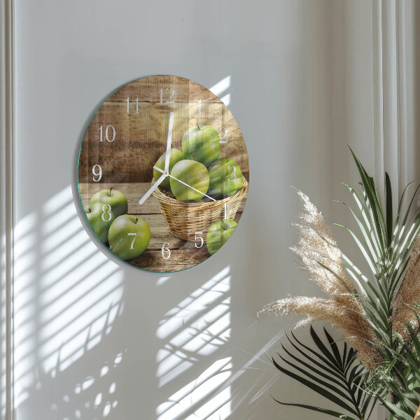 Glas wanduhr Apfel