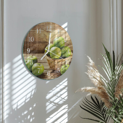 Glas wanduhr Apfel