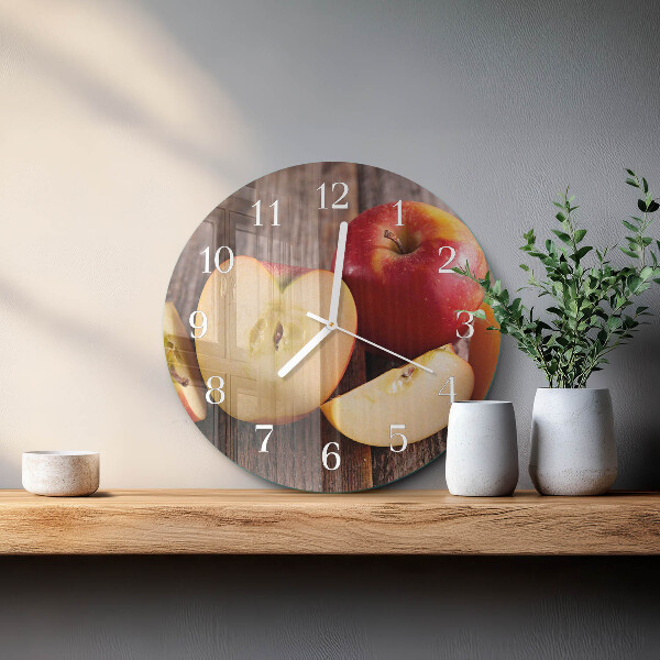 Glas wanduhr Apfel